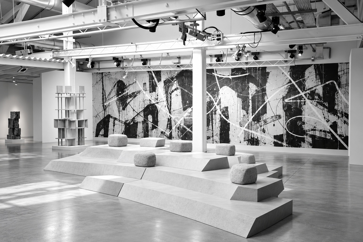 Contemporary gallery and architectural perspective