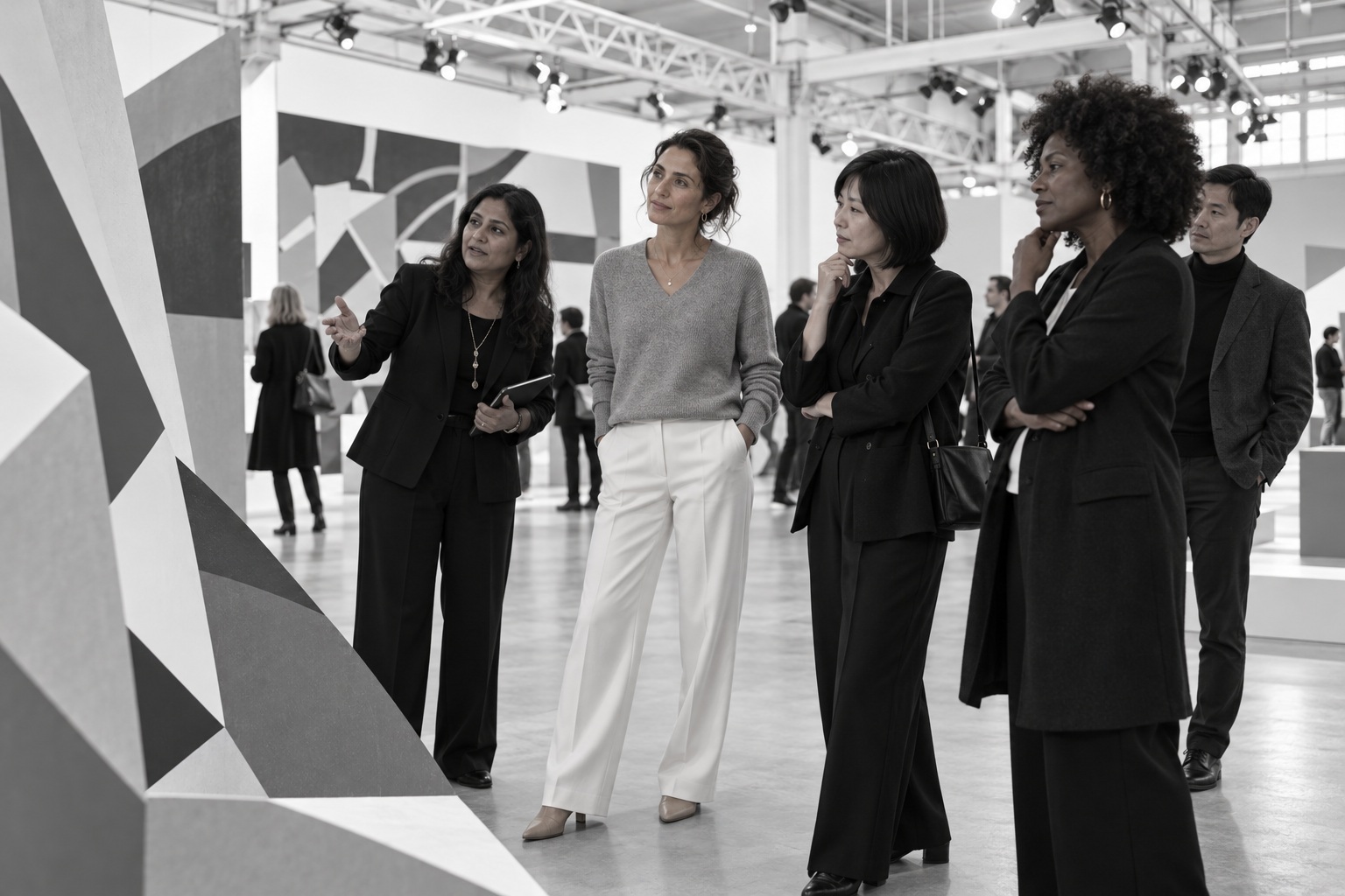 Group exhibition visit