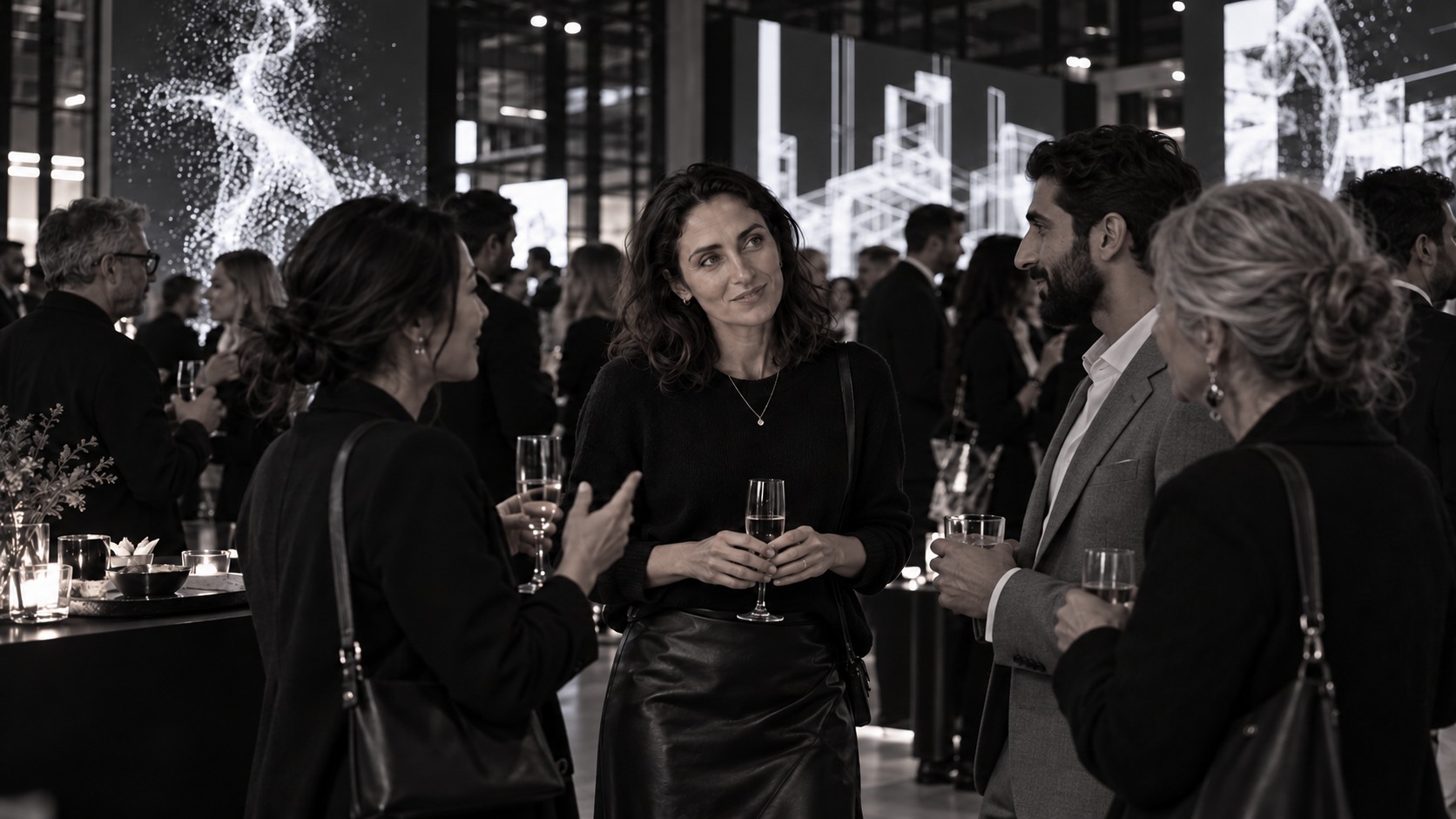 Cocktail and networking conversations