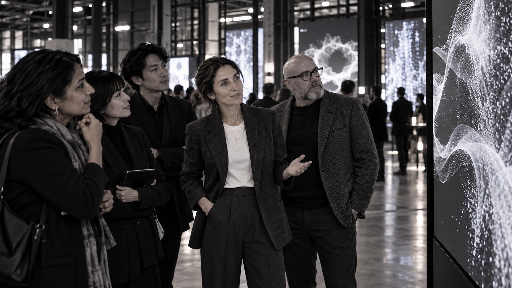 Group exhibition visit